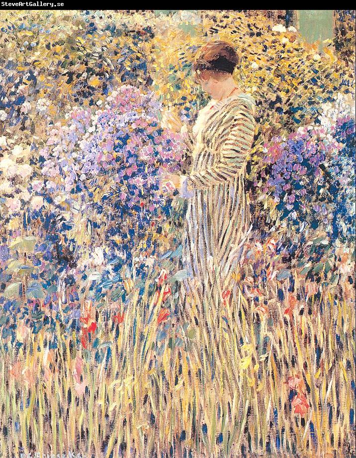 Frieseke, Frederick Carl Lady in a Garden